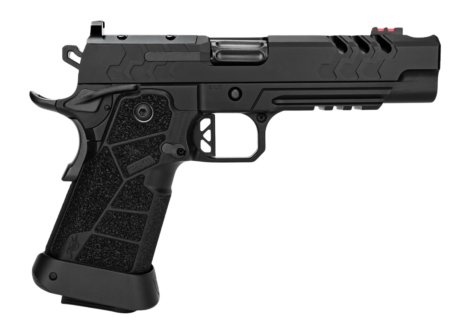 Kimber Mfg, Inc 3500103 2K11 Pro Comp Full Size Frame 9mm Luger 20+1 5" Compensated Barrel, Black Stainless Steel Lightening Cut/Optic Ready/Serrated Slide, Black Stainless Steel Frame w/Beavertail & 3 Kimber Mfg, Inc 3500103 2K11 Pro Comp Full Size Frame 9mm Luger 20+1 5" Compensated Barrel, Black Stainless Steel Lightening Cut/Optic Ready/Serrated Slide, Black Stainless Steel Frame w/Beavertail &