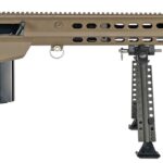 Barrett 20186 M107A1 50 BMG 10+1 20" Fluted Barrel, Flat Dark Earth Receiver w/Picatinny Rail, M-LOK Handguard, QD BiPod Forend, Black Polymer Grip 2 199296