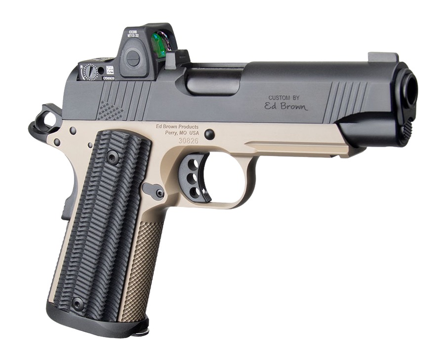 Ed Brown Special Forces Commander SOCOM w/Optic 45 ACP 7+1 4.25" Black Nitride Barrel, Black Gen4 Stainless Steel Serrated w/Optic Slide, Flat Dark Earth Gen4 Stainless Steel Frame w/Accessory Rail, 3 Ed Brown Special Forces Commander SOCOM w/Optic 45 ACP 7+1 4.25" Black Nitride Barrel, Black Gen4 Stainless Steel Serrated w/Optic Slide, Flat Dark Earth Gen4 Stainless Steel Frame w/Accessory Rail,