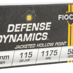 Fiocchi 9APHP Defense Dynamics 9mmLuger 115gr Jacketed Hollow Point 50 Per Box/20 Case 2 55839