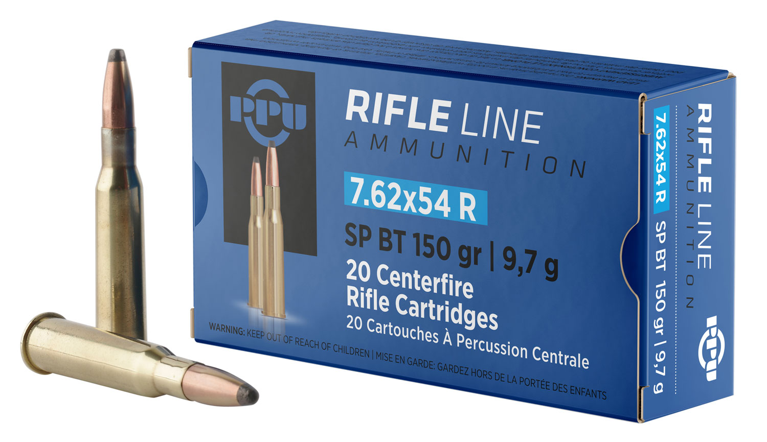 PPU PP76254S Metric Rifle 7.62x54mmR 150gr Soft Point Boat Tail 20 Per Box/10 Case 3 PPU PP76254S Metric Rifle 7.62x54mmR 150gr Soft Point Boat Tail 20 Per Box/10 Case