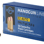 PPU PPH32AF Handgun 32ACP 71gr Full Metal Jacket 50 Per Box/20 Case 1 57054