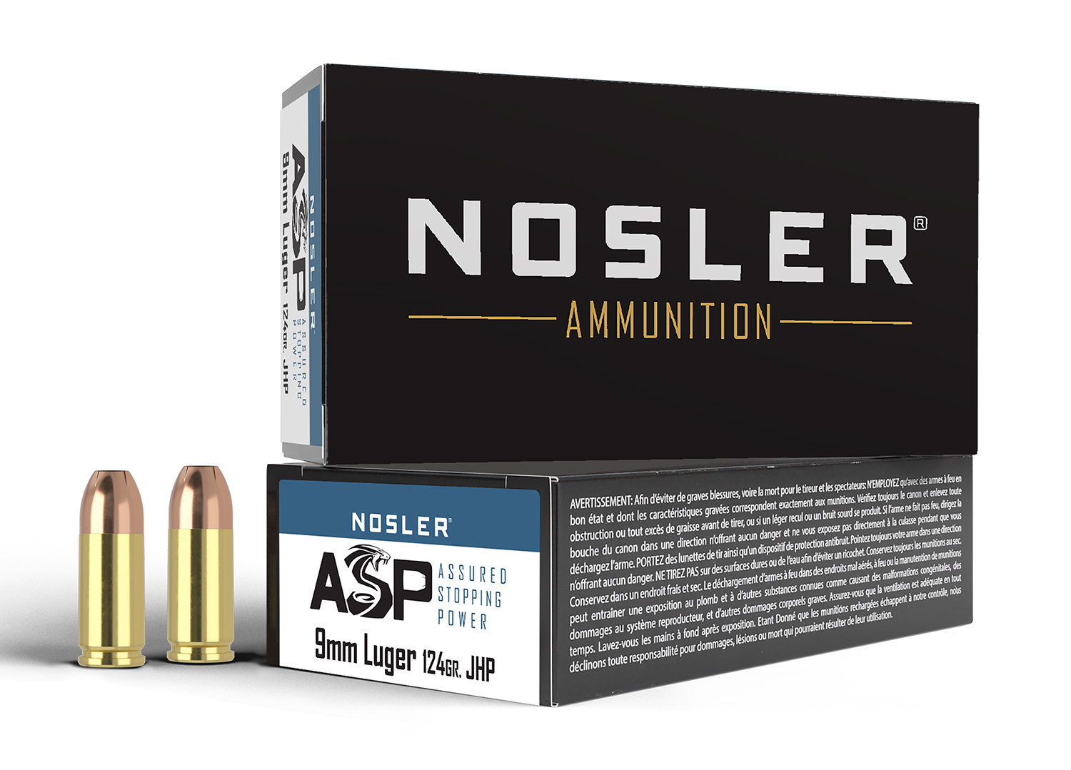 Nosler 51054 Assured Stopping Power Handgun 9mmLuger 124gr Jacketed Hollow Point 50 Per Box/10 Case 3 Nosler 51054 Assured Stopping Power Handgun 9mmLuger 124gr Jacketed Hollow Point 50 Per Box/10 Case