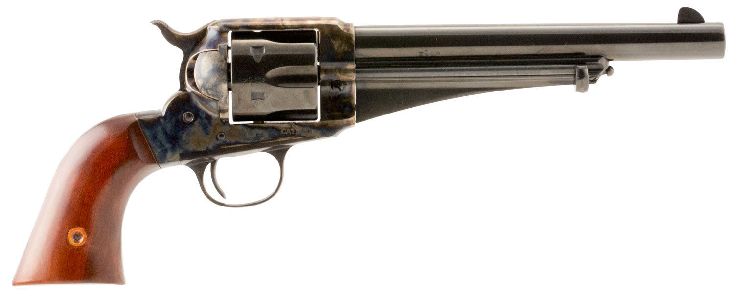 Taylors & Company 550378 1875 Army Outlaw Uberti Large 357 Mag/38 Special 6 Shot 7.50" Blued Round Barrel & Cylinder, Color Case Hardened Steel Frame, Walnut Grip. Exposed Hammer 3 Taylors & Company 550378 1875 Army Outlaw Uberti Large 357 Mag/38 Special 6 Shot 7.50" Blued Round Barrel & Cylinder, Color Case Hardened Steel Frame, Walnut Grip. Exposed Hammer