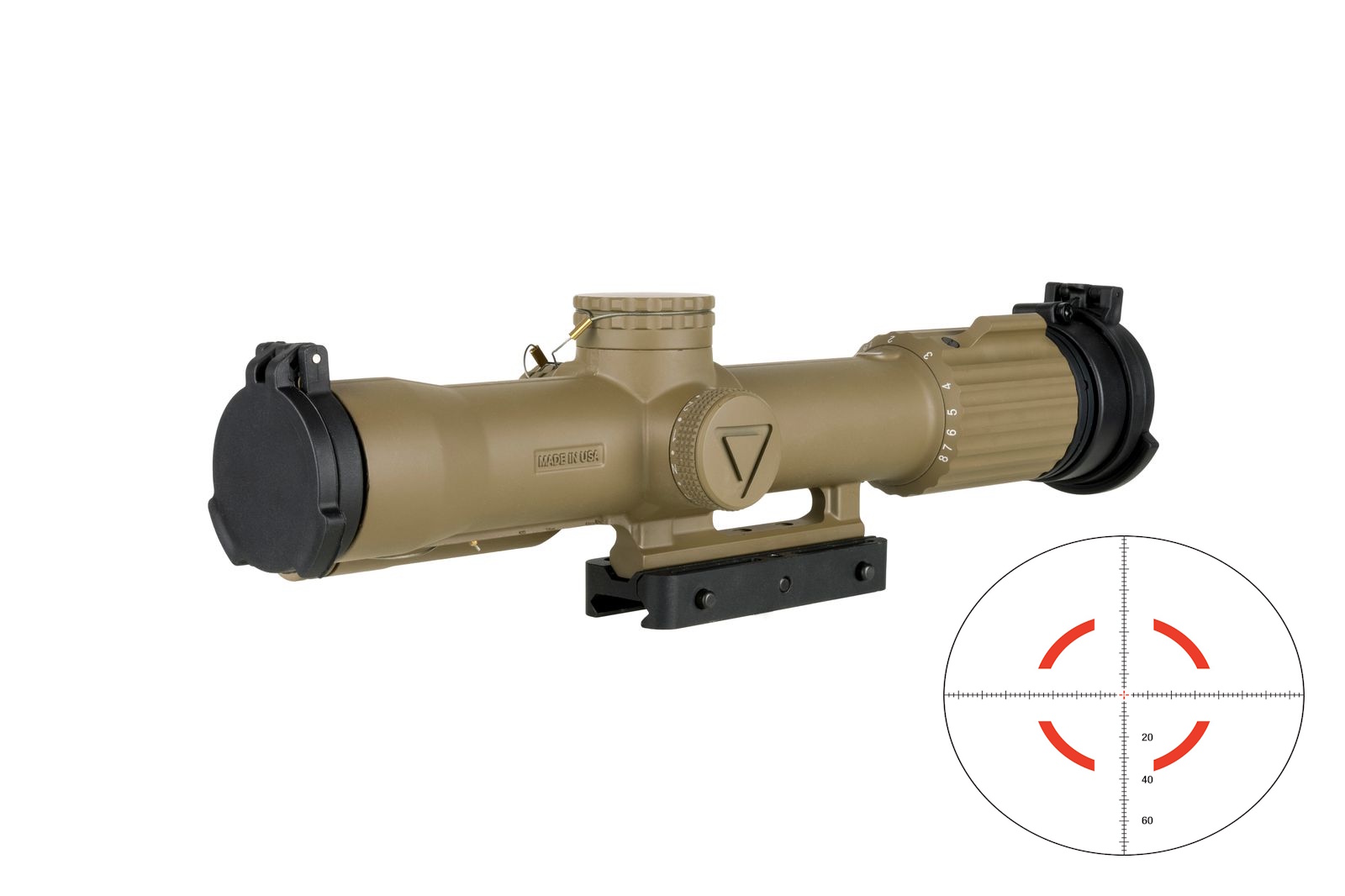 TRIJICON VCOG 1-8X28 RD MOA FDE QLOC 3 TRIJICON VCOG 1-8X28 RD MOA FDE QLOC