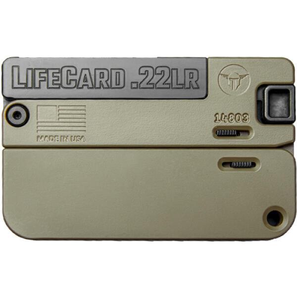 LifeCard .22 LR Single Action Pistol - Polymer Handle Noveske Bazooka Green 3 LifeCard .22 LR Single Action Pistol - Polymer Handle Noveske Bazooka Green