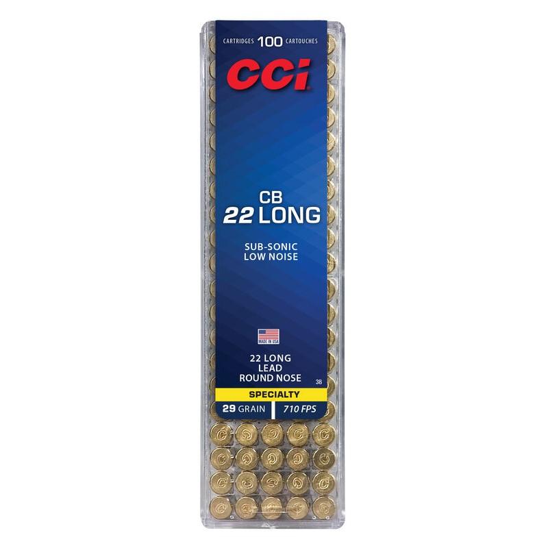 CCI CB Long Rimfire Ammunition .22 Long 29 gr LRN 710 fps 100/ct 3 CCI CB Long Rimfire Ammunition .22 Long 29 gr LRN 710 fps 100/ct