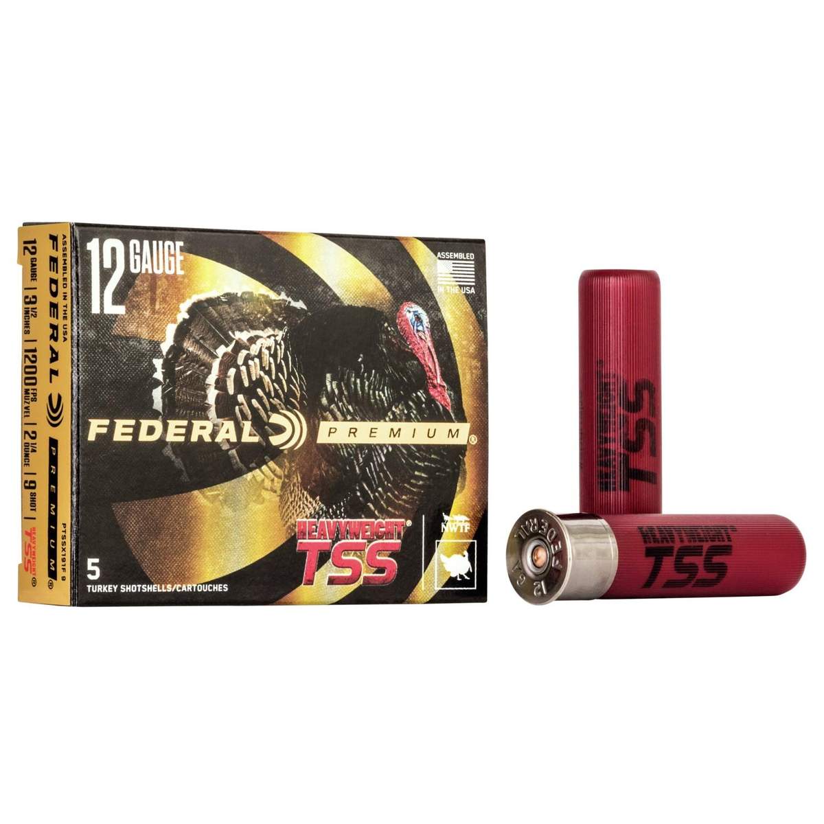 Federal Heavyweight TSS 12ga 3.5" 2-1/4oz 1200 fps #9 5/ct 3 Federal Heavyweight TSS 12ga 3.5" 2-1/4oz 1200 fps #9 5/ct