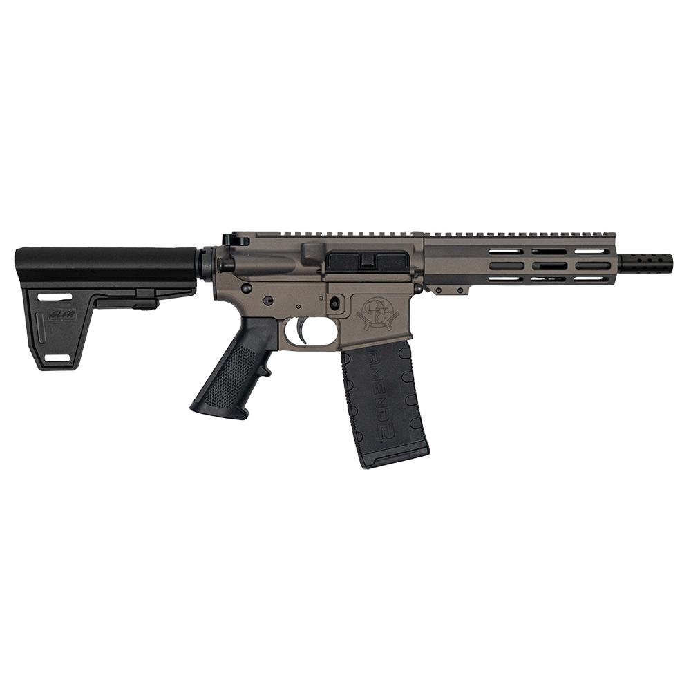 GLFA 223 Wylde Braced Pistol .223 Wylde 30rd Magazine 7.5" Nitride Barrel Tungsten Finish 3 GLFA 223 Wylde Braced Pistol .223 Wylde 30rd Magazine 7.5" Nitride Barrel Tungsten Finish