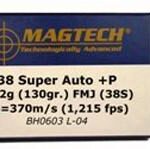 MagTech Handgun Ammunition .38 Super 130 gr FMJ 1215 fps 50/ct 1 https3A2F2Fmedia.chattanoogashooting.com2Fimages2Fproduct2FMG38S2FMG38S 1