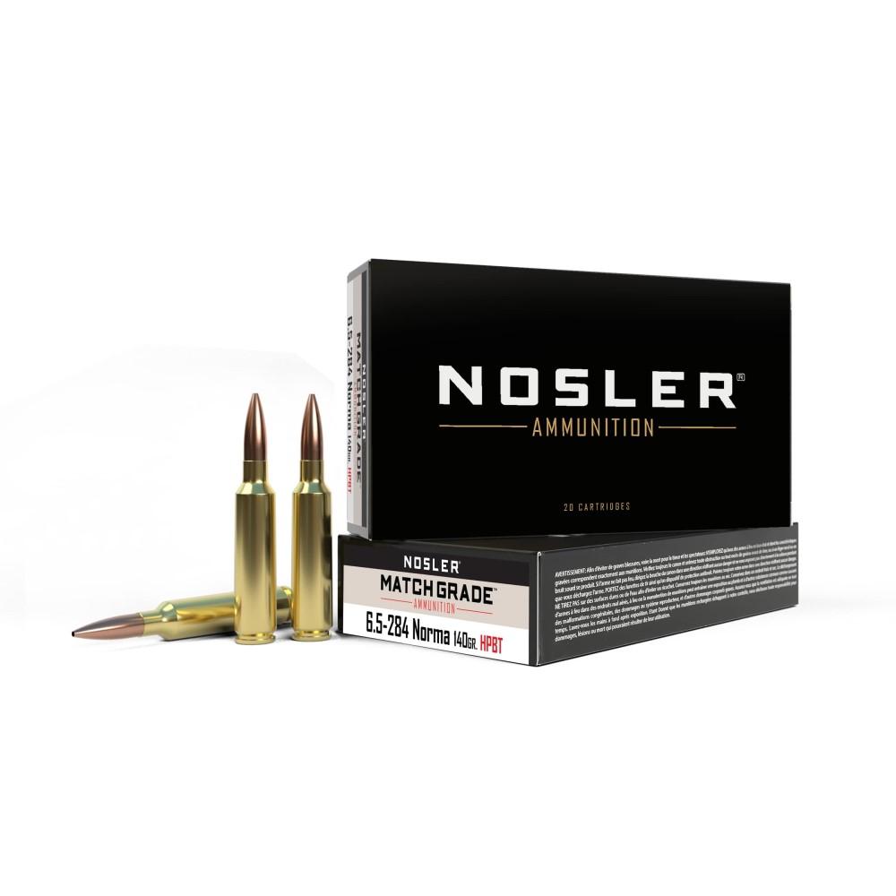 Nosler Match Grade Rifle Ammunition 6.5x284 Norma 140 gr HPBT 2750 fps 20/ct 3 Nosler Match Grade Rifle Ammunition 6.5x284 Norma 140 gr HPBT 2750 fps 20/ct