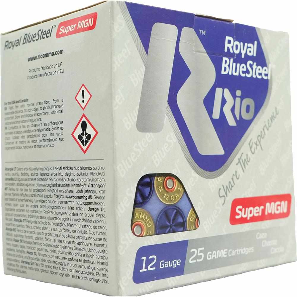 Rio Royal BlueSteel 12 ga 3 1/2" MAX 1 3/8 oz #3 1550 fps 25/ct 3 Rio Royal BlueSteel 12 ga 3 1/2" MAX 1 3/8 oz #3 1550 fps 25/ct