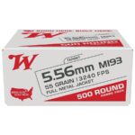 Winchester USA Lake City M193 Rifle Ammunition 5.56mm 55 gr. FMJ 3240 fps 500/ct (Bulk Box) 1 https3A2F2Fmedia.chattanoogashooting.com2Fimages2Fproduct2FWNWM1935002Fwinchester usa lake city m193 rifle ammunition 5 56mm 55 gr fmj 3240 fps 500ct bulk box main