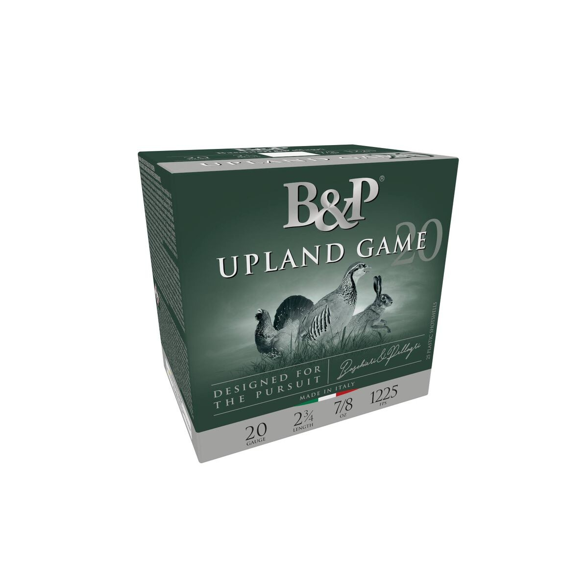 B&P Upland Game Shotshells 20ga 2-3/4'' 7/8oz 1225 fps #5 25/ct 3 B&P Upland Game Shotshells 20ga 2-3/4'' 7/8oz 1225 fps #5 25/ct