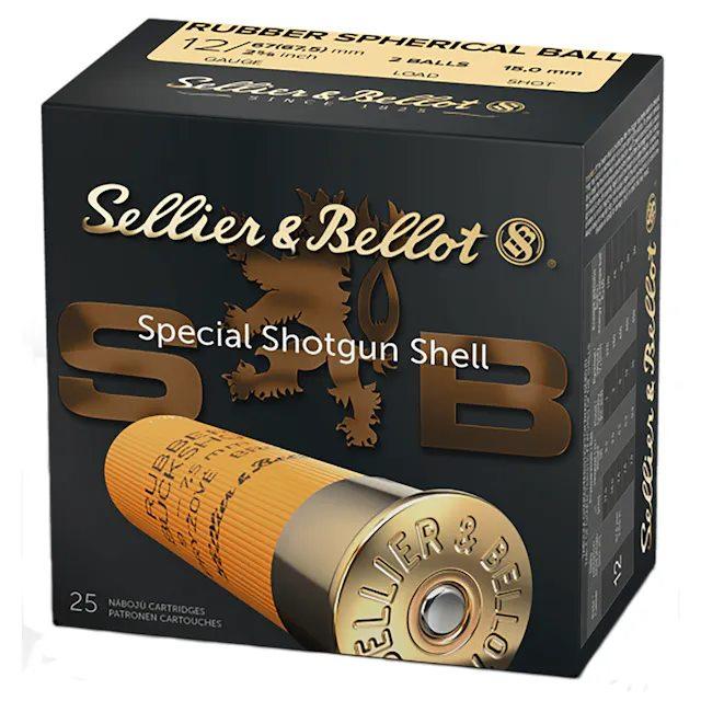 Sellier & Bellot Rubber Buckshot 12 ga 2-3/4" 2 ball Rubber 25/ct 3 Sellier & Bellot Rubber Buckshot 12 ga 2-3/4" 2 ball Rubber 25/ct