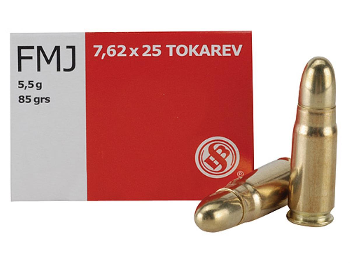 Sellier & Bellot Pistol & Revolver Ammo 7.62x25mm Tokarev 85 gr FMJ 50/box 3 Sellier & Bellot Pistol & Revolver Ammo 7.62x25mm Tokarev 85 gr FMJ 50/box
