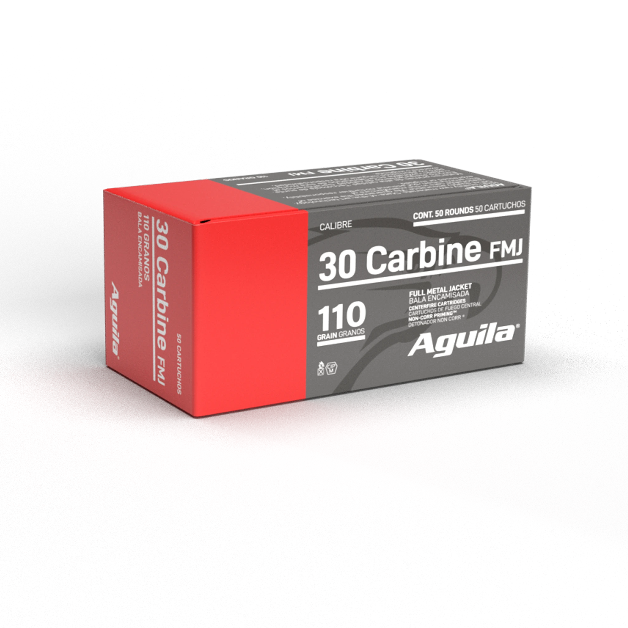 AGUILA 30 CARBINE FMJ 110GR 50RD BX 20 BXS PER CS 3 AGUILA 30 CARBINE FMJ 110GR 50RD BX 20 BXS PER CS