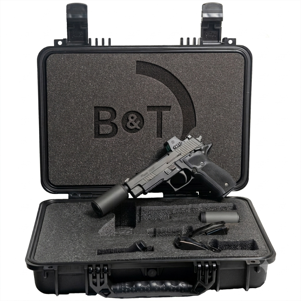 SIG SAUER P226 HUSH PUPPY KIT 9MM PISTOL 4.4" T.B. ROMEO X, SLIDE LOCK, WIPE SUPPRESSOR, 15RD 3 SIG SAUER P226 HUSH PUPPY KIT 9MM PISTOL 4.4" T.B. ROMEO X, SLIDE LOCK, WIPE SUPPRESSOR, 15RD