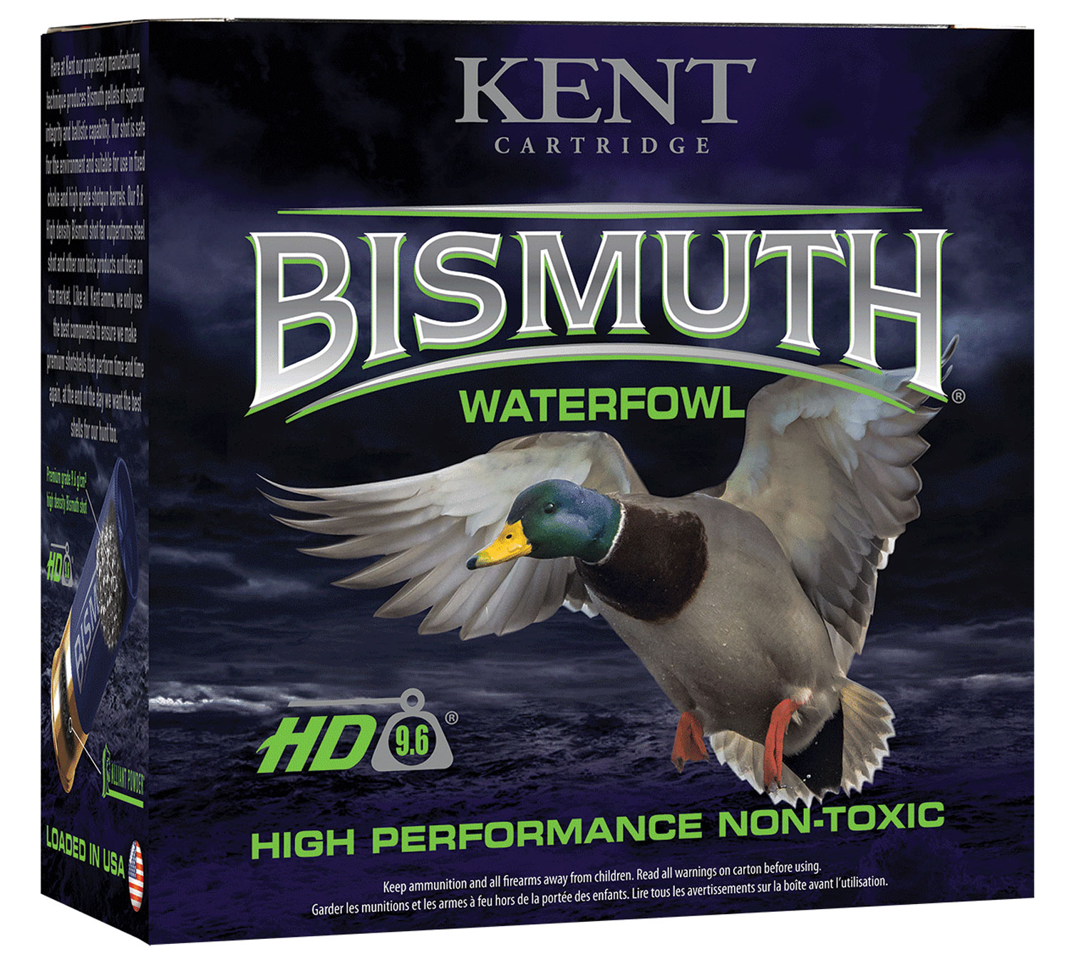 Kent Cartridge B12W364 Bismuth Waterfowl 12 Gauge 2.75" 1 1/4 oz Bismuth 4 Shot 25 Per Box/ 10 Case 3 Kent Cartridge B12W364 Bismuth Waterfowl 12 Gauge 2.75" 1 1/4 oz Bismuth 4 Shot 25 Per Box/ 10 Case