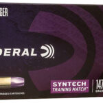 Federal AE9SJ3 Syntech Training Match 9mmLuger 147gr Total Syntech Jacket Flat Nose 50 Per Box/10 Case 1 110409