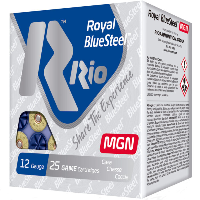 Cart 2 Rio Ammunition RBSM362 Royal BlueSteel Magnum 12Gauge 3" 1 1/4oz 2Shot 25 Per Box/10 Case