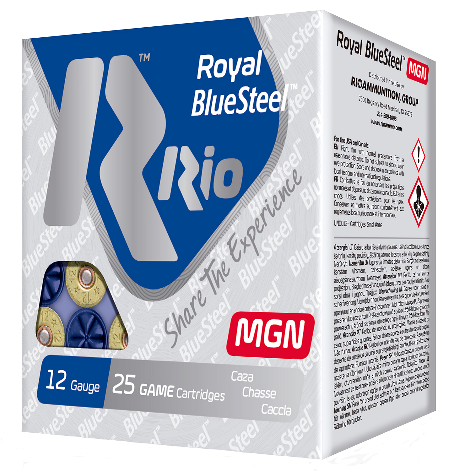 Rio Ammunition RBSM362 Royal BlueSteel Magnum 12Gauge 3" 1 1/4oz 2Shot 25 Per Box/10 Case 3 Rio Ammunition RBSM362 Royal BlueSteel Magnum 12Gauge 3" 1 1/4oz 2Shot 25 Per Box/10 Case