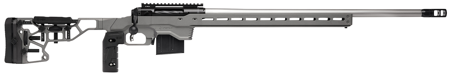 Savage Arms 57557 110 Elite Precision 6.5 Creedmoor 10+1 26" Matte Stainless, Matte Black Rec, Gray Cerakote Adjustable MDT ACC Aluminum Chassis Stock 3 Savage Arms 57557 110 Elite Precision 6.5 Creedmoor 10+1 26" Matte Stainless, Matte Black Rec, Gray Cerakote Adjustable MDT ACC Aluminum Chassis Stock