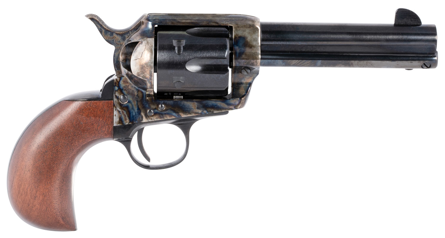 Taylors & Company 200070 1873 Cattleman 45 Colt (LC) Caliber with 4.75" Blued Finish Barrel, 6rd Capacity Blued Finish Cylinder, Color Case Hardened Steel Frame & Birdshead Walnut Grip 3 Taylors & Company 200070 1873 Cattleman 45 Colt (LC) Caliber with 4.75" Blued Finish Barrel, 6rd Capacity Blued Finish Cylinder, Color Case Hardened Steel Frame & Birdshead Walnut Grip