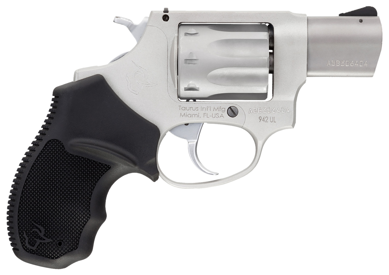 Taurus 2942029 942 22 LR 8rd 2" Barrel, Overall Matte Finish Stainless Steel & Finger Grooved Black Polymer Grip 3 Taurus 2942029 942 22 LR 8rd 2" Barrel, Overall Matte Finish Stainless Steel & Finger Grooved Black Polymer Grip