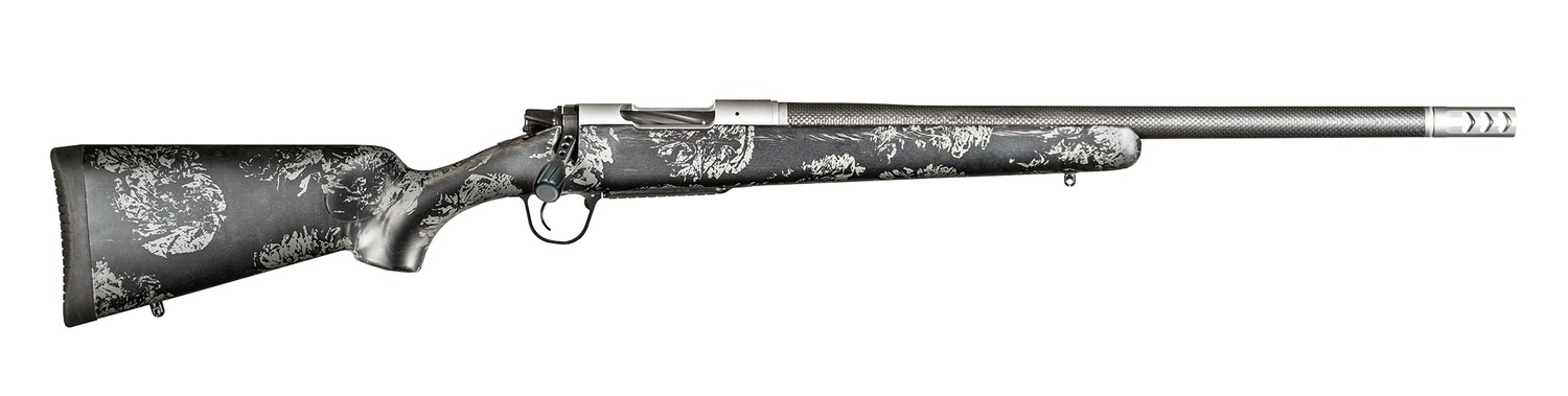 Christensen Arms 8010614300 Ridgeline FFT Full Size 7mm Rem Mag 3+1, 22" Stainless Steel Threaded Barrel, Stainless Aluminum Receiver Black w/Gray Accents Fixed Sporter w/Flash Forged Technology Stock