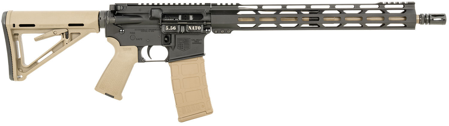 Diamondback DB175AK221 DB15 5.56x45mm NATO 30+1 16" Chrome Moly Barrel, Black Hard Coat Anodized Receiver, FDE Magpul Carbine Stock & Grip 3 Diamondback DB175AK221 DB15 5.56x45mm NATO 30+1 16" Chrome Moly Barrel, Black Hard Coat Anodized Receiver, FDE Magpul Carbine Stock & Grip