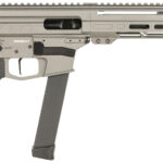 CMMG 99A68A2TNG Dissent MKGS 9mm Luger 33+1 6.50", Tungsten Gray Rec, Picatinny Brace Adapter, 5.50" M-LOK Handguard, Left Side Charging Handle, Zeroed Linear Comp, TriggerTech Trigger 2 153769