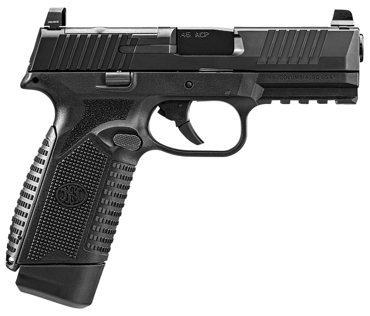 FN 66101387 545 MRD Full Size Frame 45 ACP 15+1, 4.10" Black Target Crown Steel Barrel, Black PVD Optic Cut/Serrated Steel Slide & Polymer Frame w/Picatinny Rail, Ambidextrous 3 FN 66101387 545 MRD Full Size Frame 45 ACP 15+1, 4.10" Black Target Crown Steel Barrel, Black PVD Optic Cut/Serrated Steel Slide & Polymer Frame w/Picatinny Rail, Ambidextrous