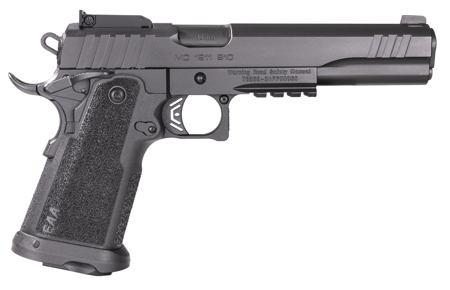 Girsan 395075 Witness2311 10mm Auto 15+1 6" Black Steel Barrel, Black Optic Ready/Serrated Steel Slide, Black Polymer Frame w/Beavertail & Picatinny Rail, Black Checkered Polymer Grip, Ambidextrous 3 Girsan 395075 Witness2311 10mm Auto 15+1 6" Black Steel Barrel, Black Optic Ready/Serrated Steel Slide, Black Polymer Frame w/Beavertail & Picatinny Rail, Black Checkered Polymer Grip, Ambidextrous