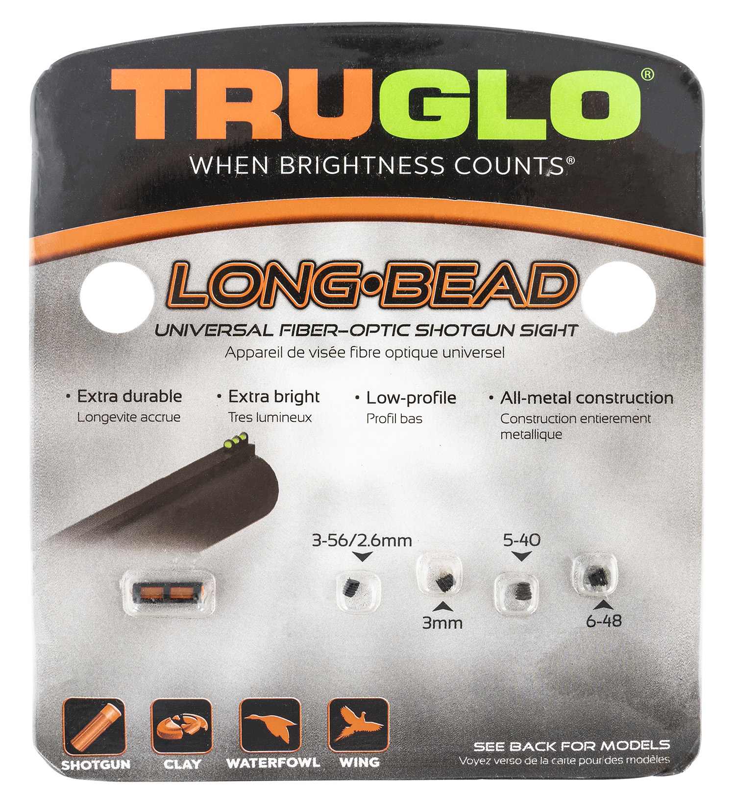 Truglo TG947UR Long Bead Metal Universal Shotgun Red Fiber Optic Black 3 Truglo TG947UR Long Bead Metal Universal Shotgun Red Fiber Optic Black