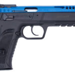 Tanfoglio TFFORCE22TB Force Tactical 22 LR 10+1 4.40" Stainless Threaded Barrel, Blue Optic Cut/Ported/Serrated Slide, Black Polymer Frame w/Beavertail & Picatinny Rail, Black Textured Grip 2 168563
