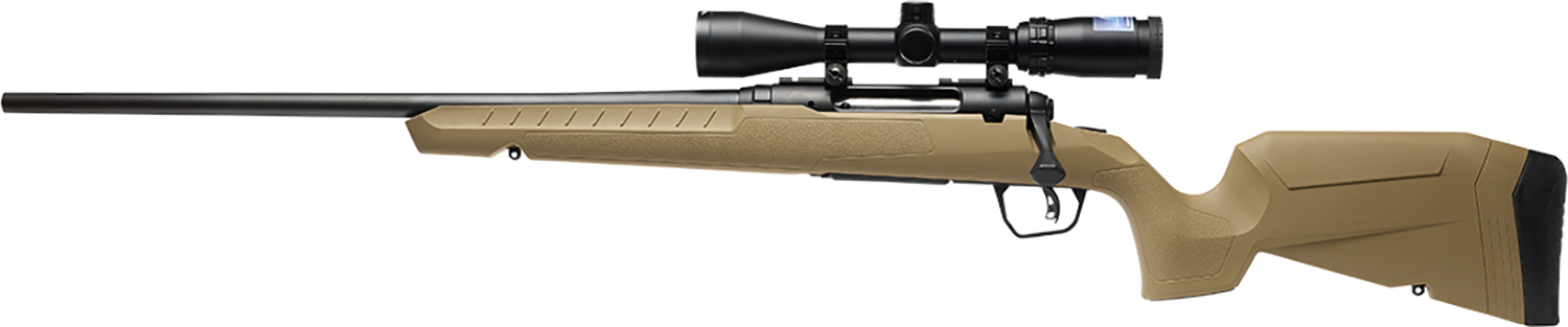 Savage Arms 32194 Axis 2 XP Combo 22-250 Rem 4+1 22" Black Sporter Barrel, Black Carbon Steel Receiver Drilled & Tapped, Flat Dark Earth Fixed Synthetic Stock, Weaver 3-9x40mm Scope, Left Hand