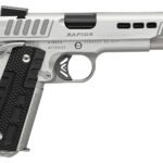 Kimber Mfg.,inc 3000429 Rapide Frost 10mm Auto 8+1 5" Black DLC Stainless Steel Barrel, Kimpro II Silver Lightening Cut/Serrated Stainless Steel Slide & Frame w/Beavertail, Black G10 Grip 1 170514