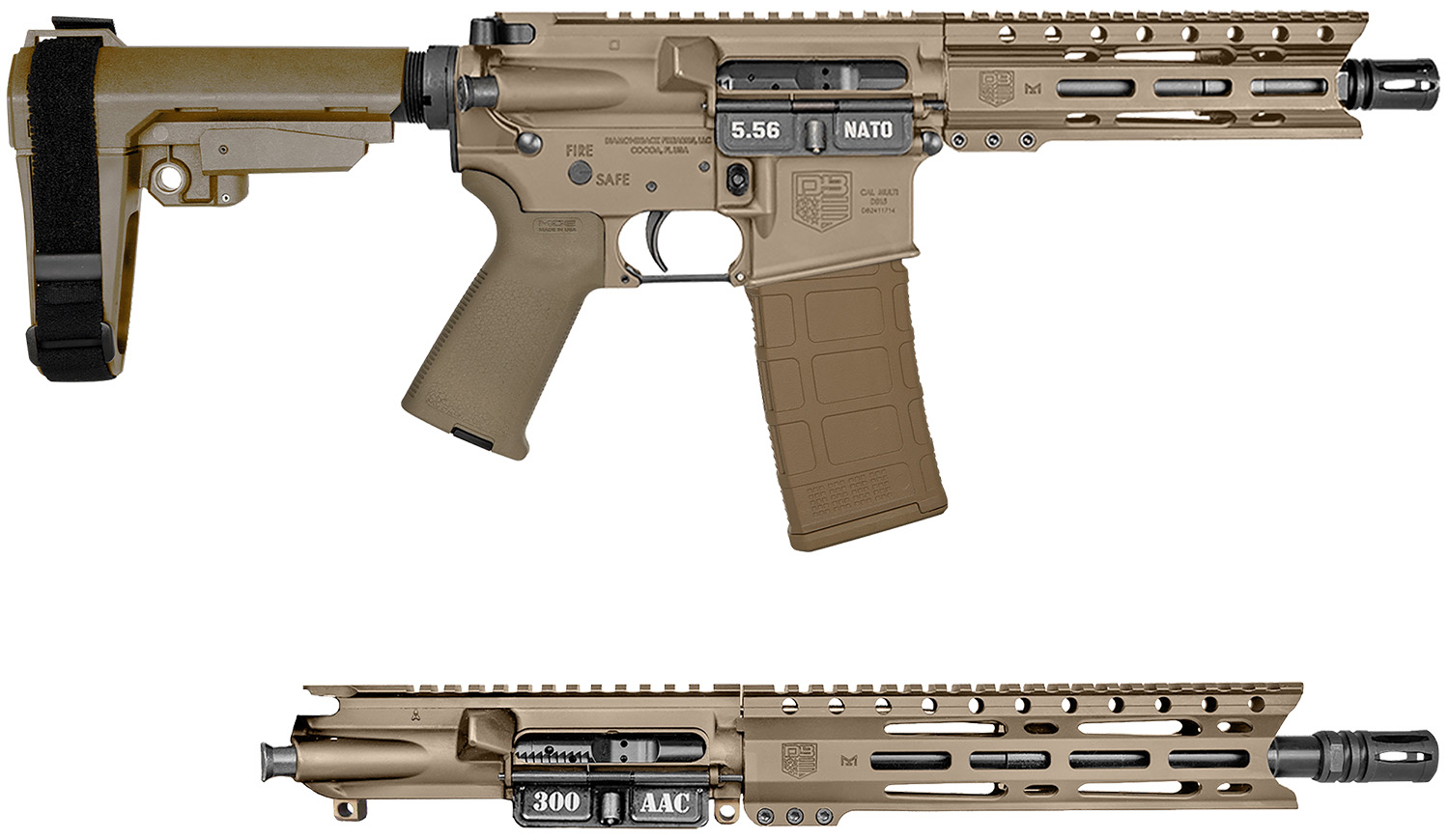Diamondback DB195AK061 DB15 5.56/300BLK 30rd 7"/10" Black Nitride Flat Dark Earth Flat Dark Earth Magpul Grip 3 Diamondback DB195AK061 DB15 5.56/300BLK 30rd 7"/10" Black Nitride Flat Dark Earth Flat Dark Earth Magpul Grip