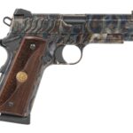 Dickinson LLC DCKSN45FS 1911 Premium Fireball 45 ACP 9+1 5" Black Steel Barrel, Fireball Serrated Aluminum Slide, Fireball Steel Frame, Wood Grip 2 175086
