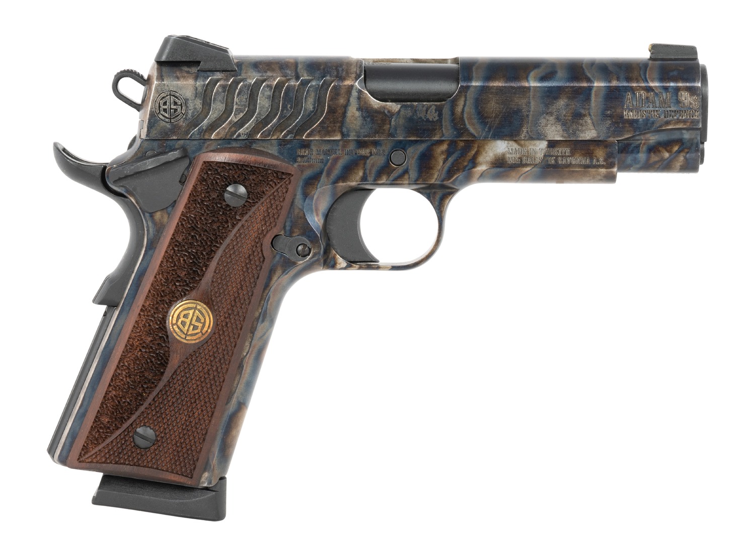 Dickinson LLC DCKSN45FS 1911 Premium Fireball 45 ACP 9+1 5" Black Steel Barrel, Fireball Serrated Aluminum Slide, Fireball Steel Frame, Wood Grip 3 Dickinson LLC DCKSN45FS 1911 Premium Fireball 45 ACP 9+1 5" Black Steel Barrel, Fireball Serrated Aluminum Slide, Fireball Steel Frame, Wood Grip