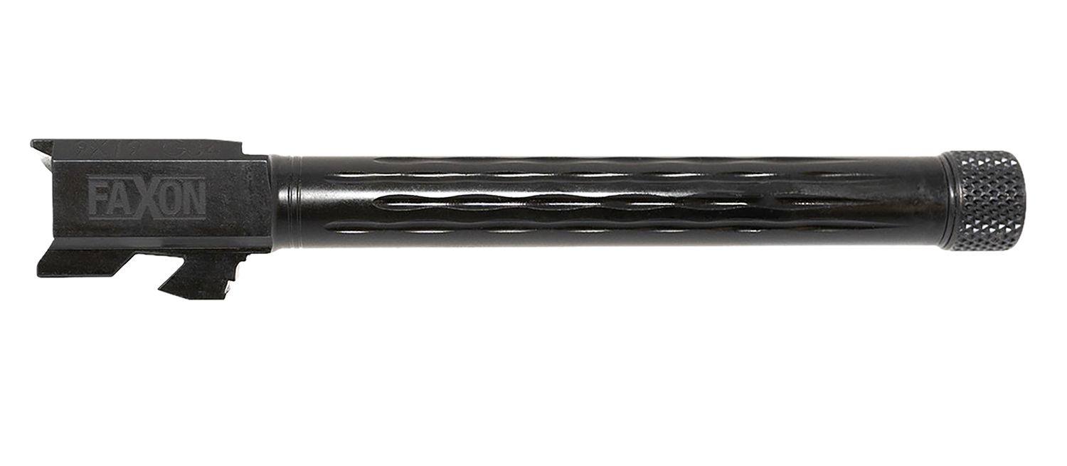 Faxon Firearms GB910N34LGQT Match Series  9mm Luger 5.75" Fluted Threaded Black Nitride Stainless Steel, Fits Glock 34 Gen2-4