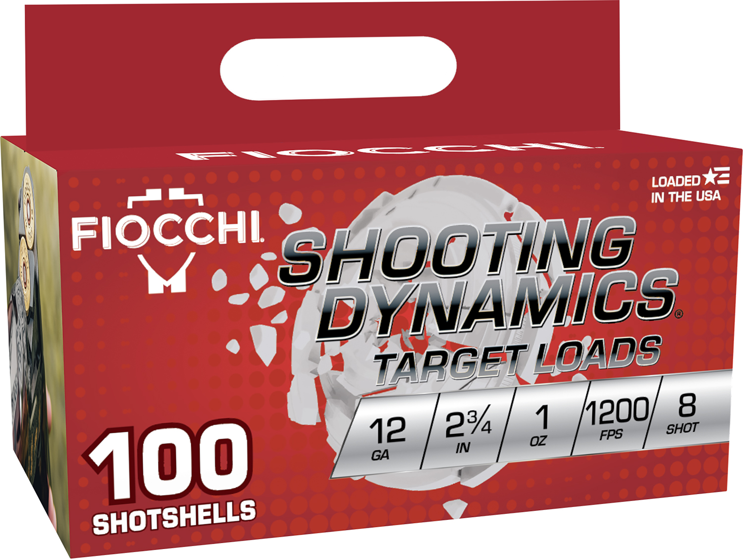 Fiocchi 12SDB18 Shooting Dynamics 12Gauge 2.75" 1oz 8Shot 100 Per Box/2 Case 3 Fiocchi 12SDB18 Shooting Dynamics 12Gauge 2.75" 1oz 8Shot 100 Per Box/2 Case