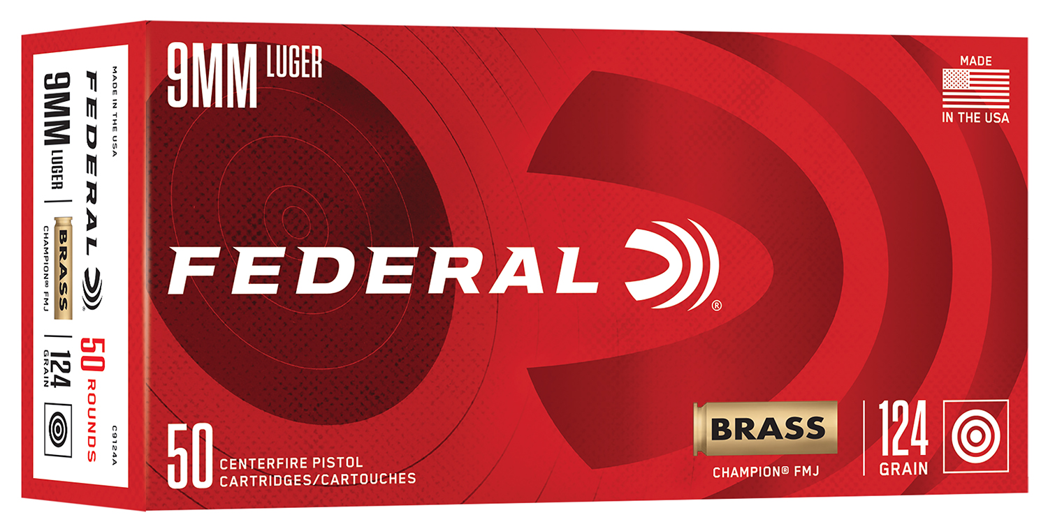 Federal C9124A 9mmLuger 124gr Full Metal Jacket 50/Box 3 Federal C9124A 9mmLuger 124gr Full Metal Jacket 50/Box