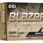 CCI 5239A Blazer 9mmLuger 115gr Jacketed Hollow Point 20/Box 1 187447