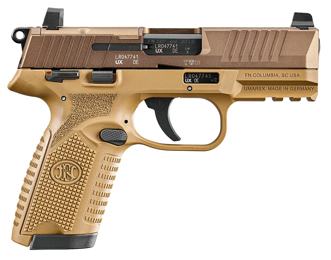 FN 66102318 502 MRD 22 LR 10+1 4" Black Target Crown Barrel, Flat Dark Earth Optic Ready/Serrated Slide, Flat Dark Earth Polymer Frame w/Picatinny Rail, Textured Grip, Ambidextrous 3 FN 66102318 502 MRD 22 LR 10+1 4" Black Target Crown Barrel, Flat Dark Earth Optic Ready/Serrated Slide, Flat Dark Earth Polymer Frame w/Picatinny Rail, Textured Grip, Ambidextrous