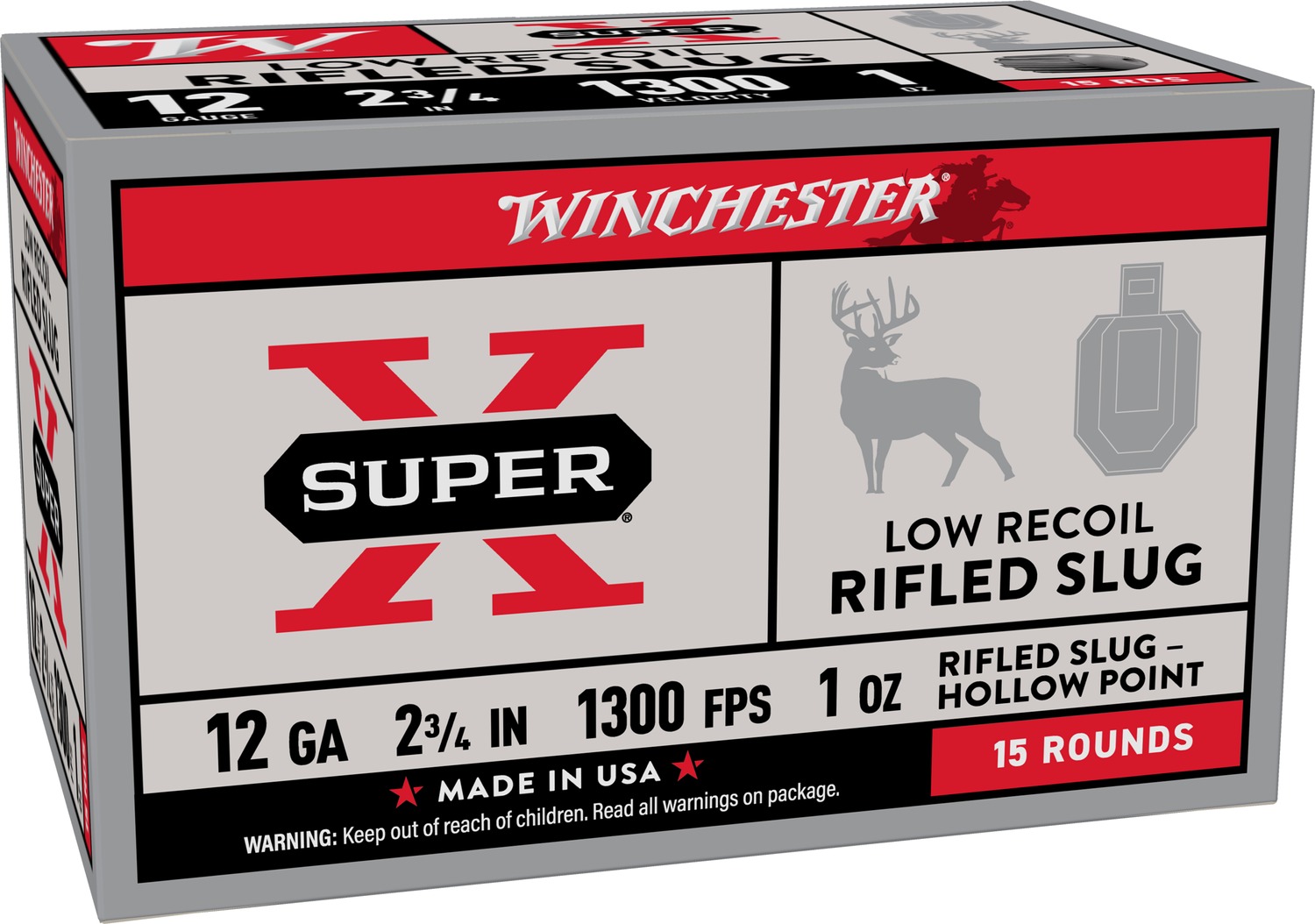 WIN X12RS15VPR 12G 2-3/4" SUPERX LR 1-OZ     15/10