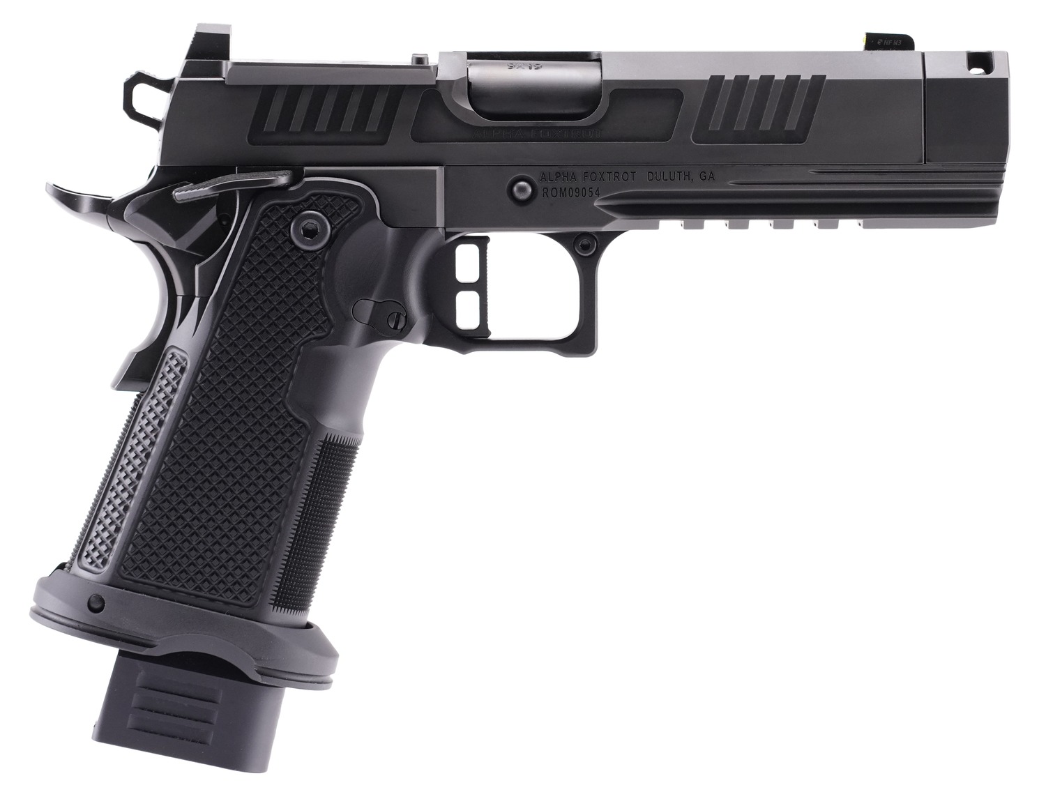 Alpha Foxtrot AA47X1CIG-XDBK19 AF1911 Romulus 9mm Luger 20+1 4.25" Black DLC Stainless Steel Threaded Compensated Barrel, Optic Ready/Serrated Slide & Frame w/Beavertail & Picatinny Rail, Aluminum Gri 3 Alpha Foxtrot AA47X1CIG-XDBK19 AF1911 Romulus 9mm Luger 20+1 4.25" Black DLC Stainless Steel Threaded Compensated Barrel, Optic Ready/Serrated Slide & Frame w/Beavertail & Picatinny Rail, Aluminum Gri