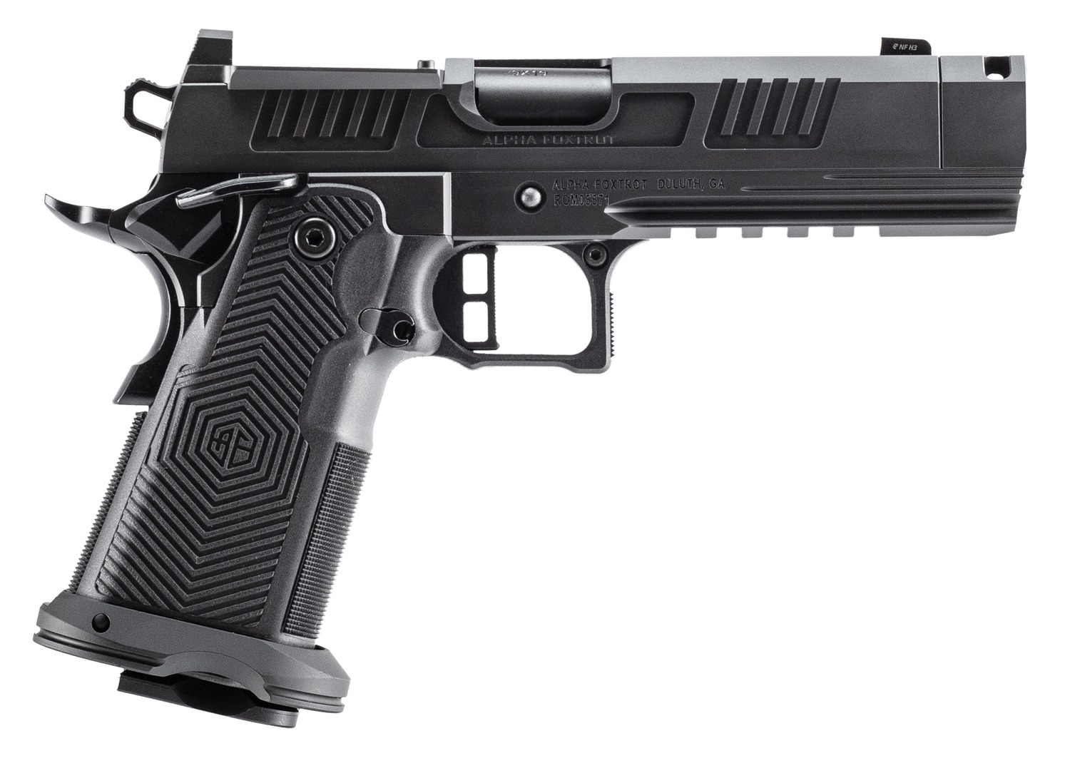 Alpha Foxtrot AA39X4CIG-XDBK13 AF1911 Romulus 45 ACP 13+1 4.25" Black DLC Stainless Steel Threaded Compensated Barrel, Optic Ready/Serrated Slide & Frame w/Beavertail & Picatinny Rail, RMR/RMSc Footpr 3 Alpha Foxtrot AA39X4CIG-XDBK13 AF1911 Romulus 45 ACP 13+1 4.25" Black DLC Stainless Steel Threaded Compensated Barrel, Optic Ready/Serrated Slide & Frame w/Beavertail & Picatinny Rail, RMR/RMSc Footpr