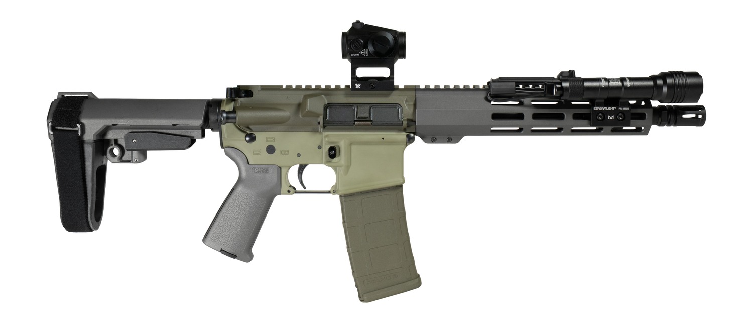 Shark Coast Tactical SCC06872BUGBR300P Bug Bear Bundle 300 Blackout 30+1 10" Threaded Barrel, Aluminum Receiver w/Picatinny Rail, M-LOK Handguard, Polymer SB Tactical SBA3 Brace, Streamlight ProTac Ra 3 Shark Coast Tactical SCC06872BUGBR300P Bug Bear Bundle 300 Blackout 30+1 10" Threaded Barrel, Aluminum Receiver w/Picatinny Rail, M-LOK Handguard, Polymer SB Tactical SBA3 Brace, Streamlight ProTac Ra